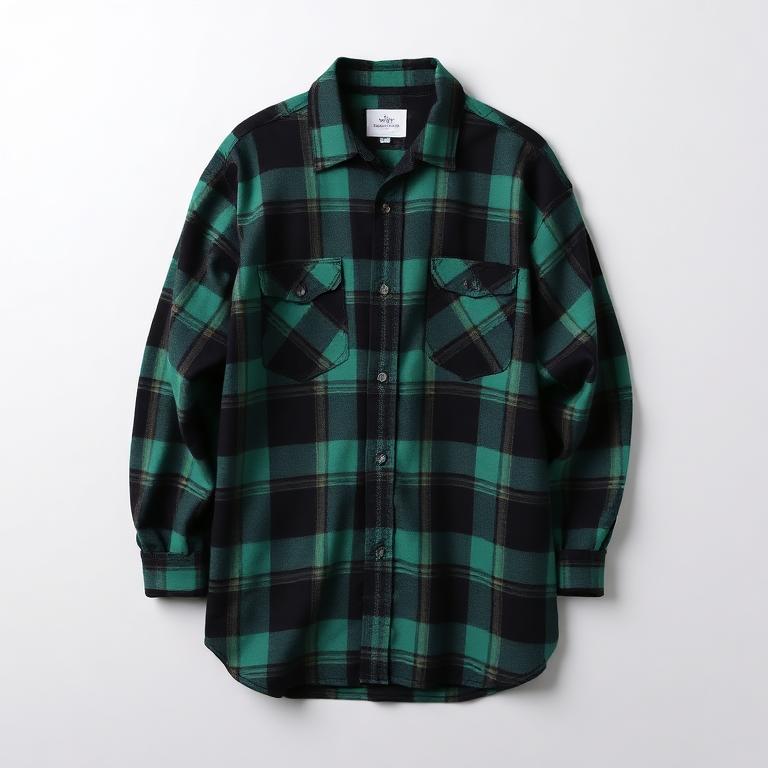 Grunge Grid Oversized Flannel
